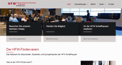 Desktop Screenshot of hfw-foerderverein.ch