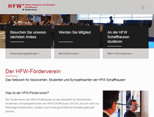 Tablet Screenshot of hfw-foerderverein.ch